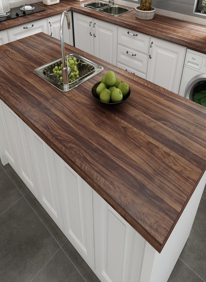 Decotalk Walnut Wood Contact Paper Wood Grain Contact Paper 17.7"x120" Peel and Stick Wood Wallpaper for Cabinets Removable Vinyl Wrap Faux Wood Wallpaper Self Adhesive Brown Wood Contact Paper Matte - Image 5